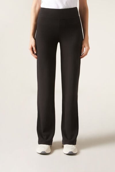 Pantalon Palazzo Avec Cachemire