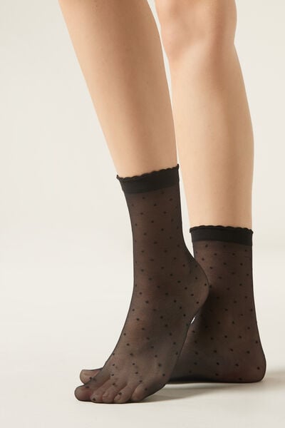 Chaussettes Courtes À Motifs Pois
